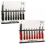 Güvenle Al 9PCS TIRTIRLI BIÇAK SETİ 1AD 24CM EKMEK 2AD 10CM SEBZE 6AD 6.5CM MEYVE (4745)