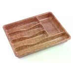 Güvenle Al AHŞAP RENK - 5 BÖLMELİ ÇEKMECE İÇİ KAŞIKLIK 36X29CM (4745)