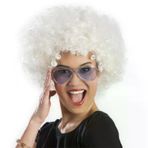 Güvenle Al Beyaz Renk Kıvırcık Afro Bonus Peruk (4745)