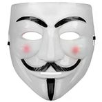 Güvenle Al Beyaz Renk Pembe Yanaklı İthal V For Vendetta Maskesi (4745)