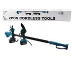 Güvenle Al BN-5 CORDLESS TOOLS LTJ-6A ZZ-01 2 PCS SET 6" BUDAMA DAL KESME TESTERE=ŞARJLI--YAĞSIZ - ZİNCİRLİ + ŞARJLI BAĞ MAKASI TELESKOPİK UZAYAN METAL SAP=120--195CM (4745)