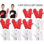Güvenle Al Çocuk Gösteri Eldiven Seti – 5 Çift Beyaz &amp;amp;amp; 5 Çift Kırmızı (4745)