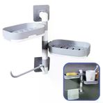 Güvenle Al Çoklu Sabun Tutucu Fonksiyonel Banyo Sabunluk (4745)