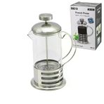 Güvenle Al FRENCH PRESS METAL KAFES - METAL KAPAK 600ML CAM BİTKİ SÜZGEÇİ (4745)