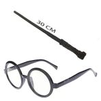 Güvenle Al Harry Potter Asası 30 cm ve Siyah Çerçeveli Harry Potter Gözlüğü Seti (4745)