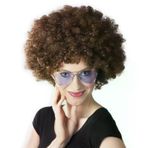 Güvenle Al Kahve Renk Kıvırcık Afro Bonus Peruk (4745)