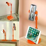 Güvenle Al Masa Üstü Tablet ve Telefon Tutucu Plastik Aparat Turuncu Telefon Standı (4745)