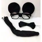 Güvenle Al Mickey Mouse Gözlüğü Papyonu Kuyruğu Seti (4745)