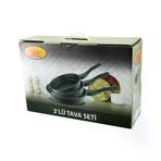 Güvenle Al NUR IŞIKLAR METAL 3PCS DÖKÜM TAVA SETİ 20-24-28CM (4745)