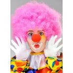 Güvenle Al Pembe Renk Kıvırcık Afro Bonus Peruk Takma Saç ve Kırmızı Burun Seti (4745)
