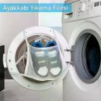 Güvenle Al Pratik Çamaşır Makinesi Kapağa Bağlamalı Ayakkabı Yıkama Filesi (4745)