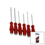 Güvenle Al PVC AMBALAJ KIRMIZI - PLASTİK SAPLI DARBELİ 6LI SET ÇİFT TARAFLI TORNAVİDA TAKIMI (4745)