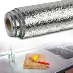 Güvenle Al Rulo Gümüş Alüminyum Folyo Duvar Kağıdı, Kendinden Yapışkanlı Raf İçi, Su Geçirmez Folyo 2 mt x 60 cm (4745)