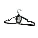 Güvenle Al SİYAH 10PCS SİLİKON KAPLAMALI METAL ELBİSE ASKISI (4745)