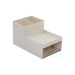 Güvenle Al TEK ÇEKMECELİ + 3 BÖLMELİ PLASTİK MAKYAJ - TAKI ORGANİZER 16X9.5CM - Y: 5--9.5CM (4745)
