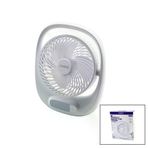Güvenle Al USB 7 İNÇ- 20CM MASA ÜSTÜ FAN VANTİLATÖR IŞIKLI 5W 180 DERECE 3 KADEME HIZ - 3 PERVANE STAND=24.8X30.5X8CM AUFN-01 (4745)