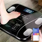 Güvenle Al Yağ Ölçer Fonksiyonlu Dijital Baskül Elektronik Tartı Akıllı Bluetooth Lcd Dijital Ekran Ev Vücut (4745)