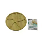 Güvenle Al YUVARLAK 5 BÖLMELİ AHŞAP BAMBU SERVİS SUNUM TEPSİ - TAHTASI 20 X 1.4CM (4745)