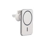 Güvenli Sepet Apple iPhone 12-13-14-15 Pro/max Uyumlu Magsafe Kablosuz Manyetik Araç Şarj Cihazı 15 W Oto Telefon Tutucu - Beyaz