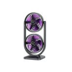 güvenli sepet teknoloji dünyası Vantilatör 3 Hız Ayarlı Kademeli Masaüstü Turbo Fan USB Şarj Edilebilir Bataryalı Ofis /Ev Tipi 360°
