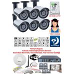Güvenlik Kamera Seti - 6 Kameralı - 5Mp Sony Seculens, Full Hd, Gece Görüşü, Yasalara Uygun, 2Tb Disk + Ses Alma - Kdj-6S-42Ir-Pnd-V4