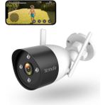 Güvenlik Kamerası Dış Wlan 2k, 3mp Wlan Ip Kamera, Iki Yönlü Sesli, 30 M Tam Renkli Gece Görüşü, IP66 Su Geçirmez, Kişi Tanıma ve Hareket Algılama, Sd Kart ve Bulut, Ct6 - standart