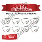 Güvenlik Kamerası Kablosu 8Li Bnc-Power Kolay Montaj Kaliteli