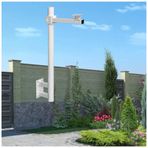 Güvenlik kamerası ve montaj braketi için bu duvar direği, CCTV/IP/PTZ/Dome/Box güvenlik kamerası için metal braket, bahçe aydınlatma direği, montaj