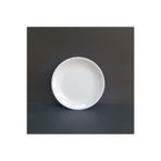 GuvenliPazar 12 Adet Standart Düz Melamin Tatlı & Yemek Servis Tabağı 17 cm - Beyaz