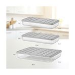 Güzel Hediyem 3'lü Set (1 Adet 2,25 2 Adet 1 Lt.) Nora Organizer Buzdolabı Buzluk Düzenleyici Saklama Kabı-Mürdüm - 0 Siyah - Option-1