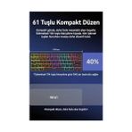 Güzel Hediyem 61 Tuş Mekanik Gaming Klavye Kablolu Red Switch Hot-Swap Rgb Aydınlatmalı Kompakt 60% Düzen Type-C USB N-Key Rollover Oyuncu Klavyesi Windows Uyumlu | Ajazz NK61 (Siyah - NK61) - Option-1 - 001-Renkli