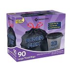 Güzel Hediyem Bir Üye Markası 33 Galon Power-Guard Ipli Çöp Torbaları (90 Ct.) - 1'li Paket - 000-Siyah - Option-1