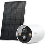 Güzel Hediyem C425 Kıt, 2k 4mp Qhd, Aı Desteği, Renkli Gece Görüşü, Şarj Edilebilir, Su Geçirmez, Yerel/bulut Depolama, 150° Geniş Açılı, Güneş Paneli Dahil, Kablosuz Bataryalı Güvenlik Kamerası Kiti - Ahşap