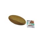Güzel Hediyem Chermik Oval Ahşap Servis Sunum Tepsi, 24.8 x 13.8 x 1.4 Cm, CHRMK12201, Akasya - Kestane Akaju - Option-1