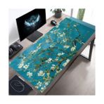 Güzel Hediyem Desenli Büyük Masa Pedi 90X40 cm 3 mm Kaymaz Tabanlı Desk Mat Kumaş Mouse Pad Klavye ve Mouse Için Geniş Yüzey Ev Ofis Gaming Açık Yeşil - Option-1 - 0002 - Beyaz