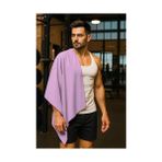 Güzel Hediyem Mikrofiber Plaj Havlusu 80X130 cm Yumuşak Dokulu Deniz Banyo Sporcu Havlusu Large Boy (Mor) - 001-Beyaz - Option-1