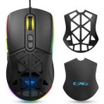 Güzel Hediyem Nexus X1 12800 Dpi Makro Yazılımlı & Değiştirilebilir Kapaklı Rgb Gaming Mouse - Siyah