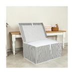 Güzel Hediyem Pazar Kapısı Çok Amaçlı Düzenleyici Kapaklı Sandık Tipi Kutu Hurç Organizer (50 x 40 x 30, Gri) - Option-1