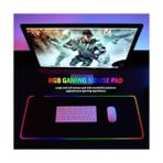 Güzel Hediyem Rgb Işıklı Gaming Mouse Pad 80X30 Xxl - 13 Mod LED Oyuncu Mousepad, Kaymaz Su Geçirmez Büyük Oyun Altlığı, USB Plug&play Klavye Mouse Pad - Option-1 - 0002 - Beyaz