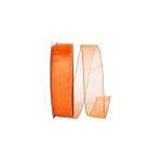 Güzel Hediyem Ribbon 99908W-058-09K Şeffaf Hoş Değerli Kablolu Kenar Kurdele, 1-1/2 Inç x 45 Yarda, Turuncu - Option-1 - -50 C