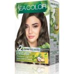 Güzel Hediyem Sea Color Amonyaksız, Vegan, Doğal, Besleyici Kalıcı Saç BOYASI%100 Beyaz Kapama (1 Paket 2 x 50 ml Boya & Oksidan) (Yoğun Küllü Açık Kumral 8.11)
