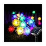 Güzel Hediyem Solar 30LED Ampül 4m Ip Gül Desen Güneş Enerjili Dekorasyon Doğum Günü Düğün Karışık/çok Renkli - 0,5 W - Altın