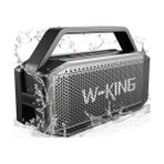 Güzel Hediyem W-Kıng Subwoofer'lı Taşınabilir Yüksek Bluetooth Hoparlörler, 60W Dış Mekan Hoparlörleri Bluetooth Kablosuz Su Geçirmez Hoparlör, Derin BAS/40H/TF/AUX - 01-Siyah
