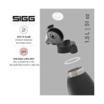 Güzel Hediyem - Yalıtımlı Içecek Şişesi – Termos Shield Therm One – Gazlı Içecekler – Sızdırmaz – Bulaşık Makinesinde Yıkanabilir – Bpa Içermez –%90 Geri Dönüştürülmüş Paslanmaz Çelik – Siyah – 1,5 L - Bitki Çayı