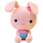 Güzel Kıllı Tavşan Peluş Oyuncak Yumuşak Karikatür Hayvan Bunny Dolması Bebek Bebek Yatıştırıcı Oyuncak Sevgililer Günü Hediyesi | Doldurulmuş ve peluş Hayvanlar (Yurt Dışından) - Pembe