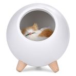 Güzel Küçük Pet House Atmosfer LED Gece Işık Kedi Evi Dokunmatik Karartma Masa Lambası Hediye Çocuk Bebek Yatak Odası Dekorasyon Için | Gece Işıkları (Yurt Dışından) - Beyaz