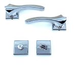Güzel Metal Bilecik Rozetli Kapı Kolu Nikel/inox (Wc)