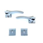 Güzel Metal Bilecik Rozetli Kapı Kolu Nikel/inox (Yale)