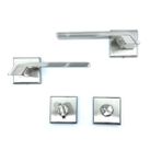 Güzel Metal Çanakkale Rozetli Kapı Kolu Nikel Inox (Wc)
