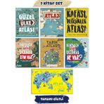Güzel Ülke Atlası + Kafası Değişikler Atlası + Dünyanın Öbür Ucunda Ne Var? + Dünyanın Öbür Ucunda Kim Var? + Atlas Kıtalar Denizler + Tarih Atlası + Atlas: Nasıl Dönüyor Dünya / 7li Çocuk Atlası Seti
